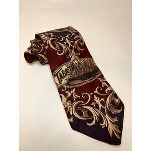 Vtg Tabasco Silk Tie Louisiana Hot Pepper Sauce Novelty Necktie Alligator EUC